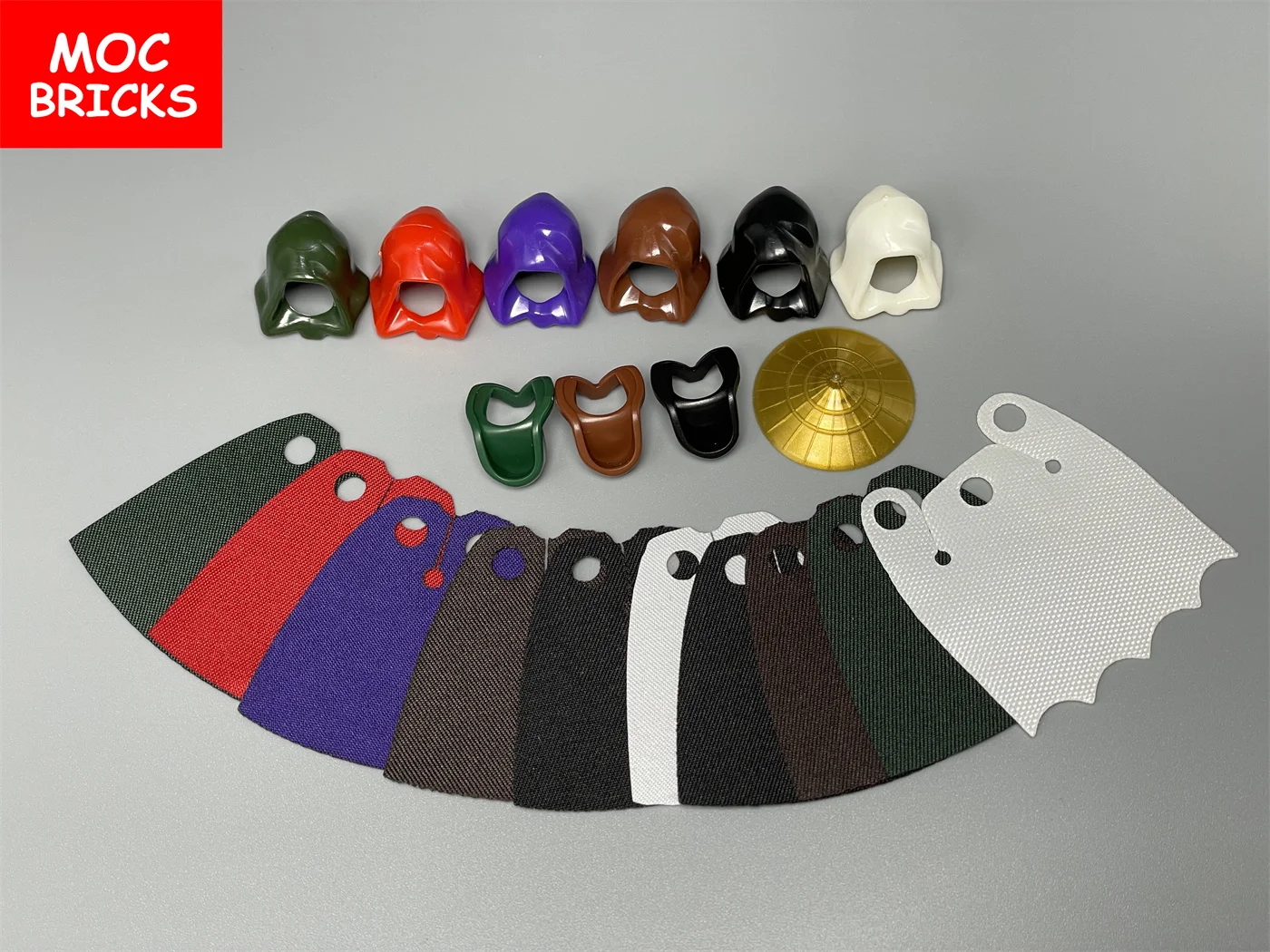 10 комплектов кубики MOC капюшон складной шлем 15428 30381 для фигурок 4 см строительные