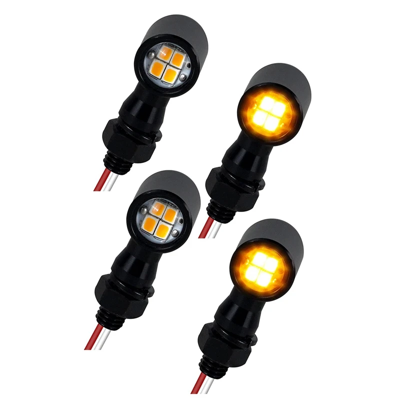 

4Pcs Motorcycle LED Turn Signal Light Brake Tail Light Turn Signal Light For Honda Kawasaki Suzuki Triumph Yamaha