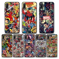 comics marvel characters phone case for huawei y9 2019 y6 y7 y6p y8s y9a y7a mate 40 20 10 pro lite rs soft silicone case