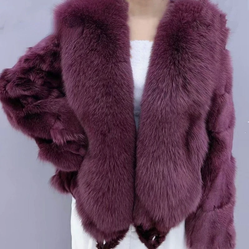 Новинка 2023 стильное модное пальто богини из лисьего меха ароматное короткое