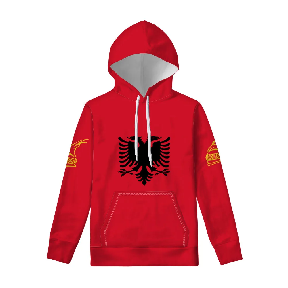 Albania Eagle Zipper Hoodie Free Custom Name Number Gyms Albanian Shqiperi Alb Fitness Photo Flag Pullover Print Word Clothes