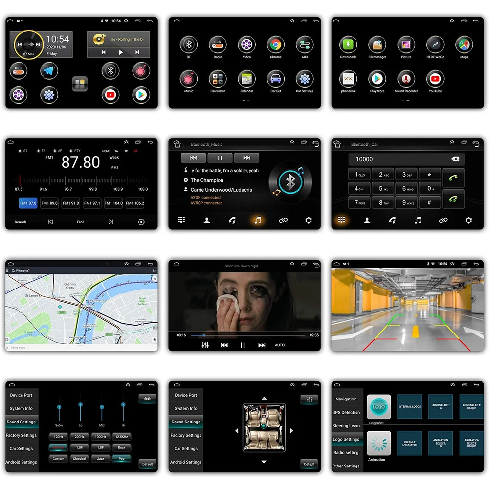 Автомагнитола 2 din мультимедийный плеер на Android Авторадио gps-навигатор carplay Wi-Fi для