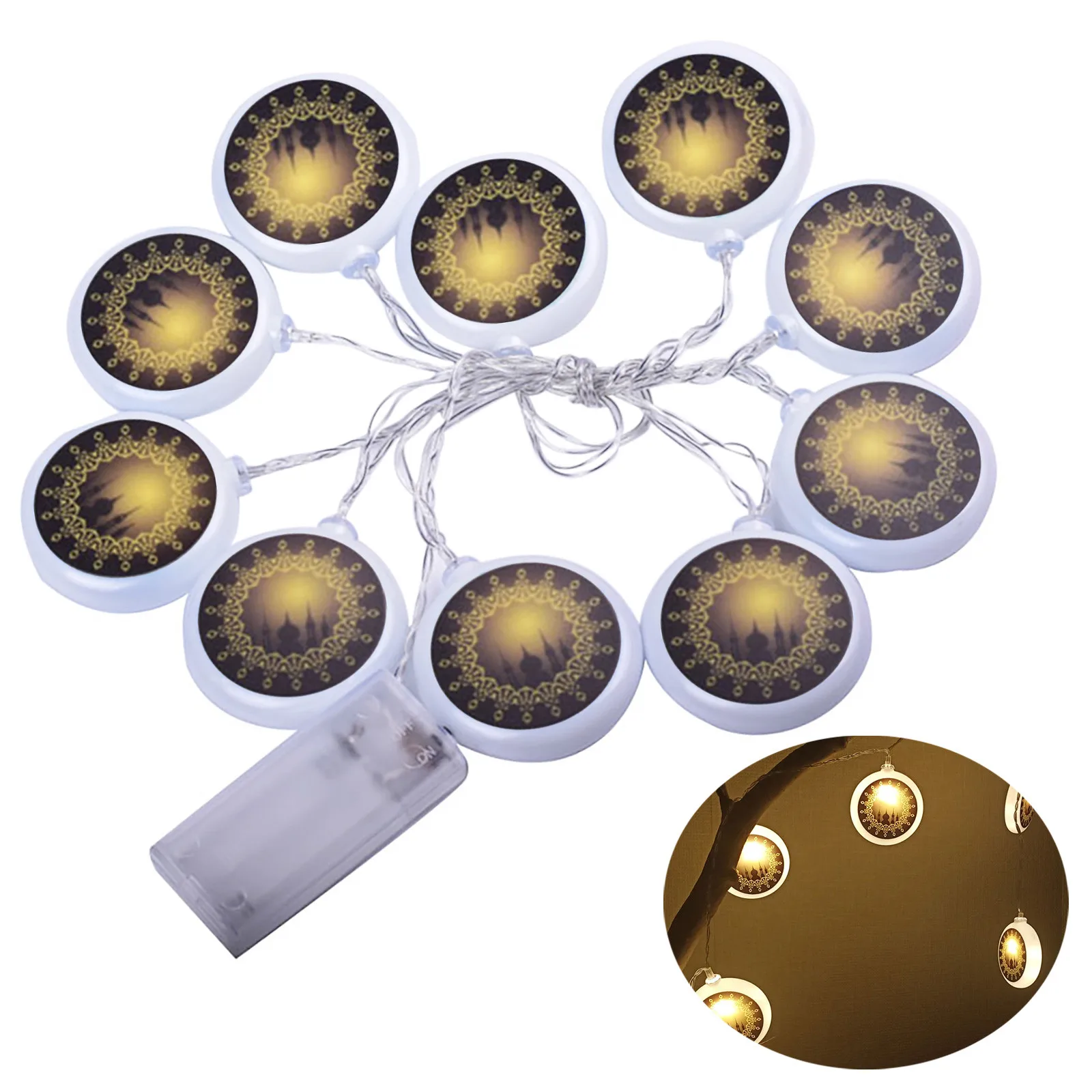 

2022 Mubarak Ramadan Decoration Moon Led Lights Islamic Ramadan Decoration Party Decoration for Home Aid Moubarak
