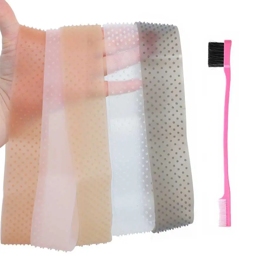 

2PC Silicone Wig Band Adjustable Elastic Band For Lace Wigs Wig Grip Women Hair Band Non Slip Wig Grip Headband Transparent