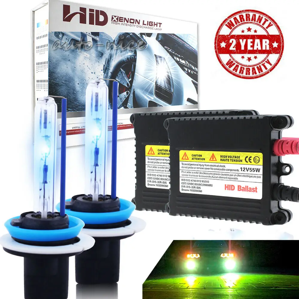 

55W H16 H11 H8 Hid Conversion Fog Light Bulb Super Bright Laplus Series Green