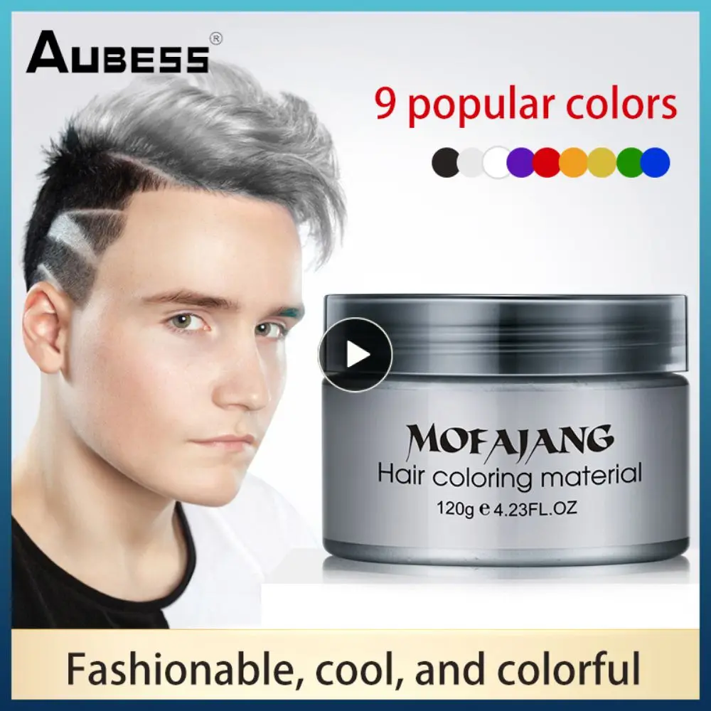 Hair Wax Styling Pomade Silver Grandma Grey Disposable Natural Hair Strong Gel Cream Hair Dye For Women
