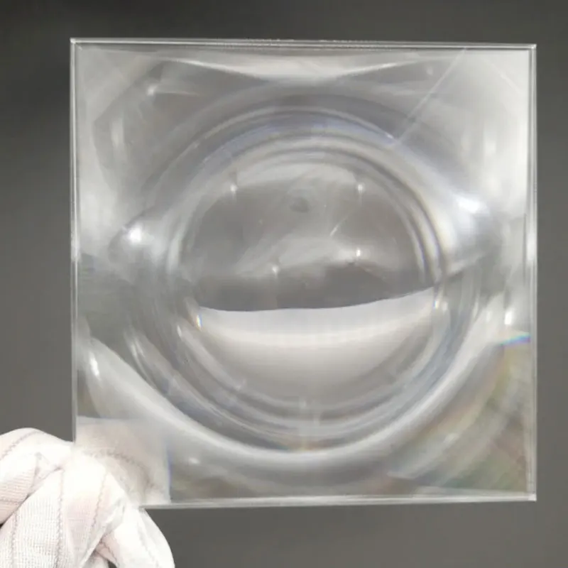 100x100 оптическая линза Френеля из ПММА солнечная фокусная расстояние 2000 мм