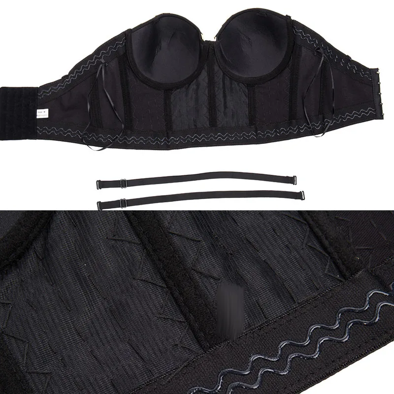 Бюстгальтер женский с серебристыми заклепками пуш-ап металлический | Женская