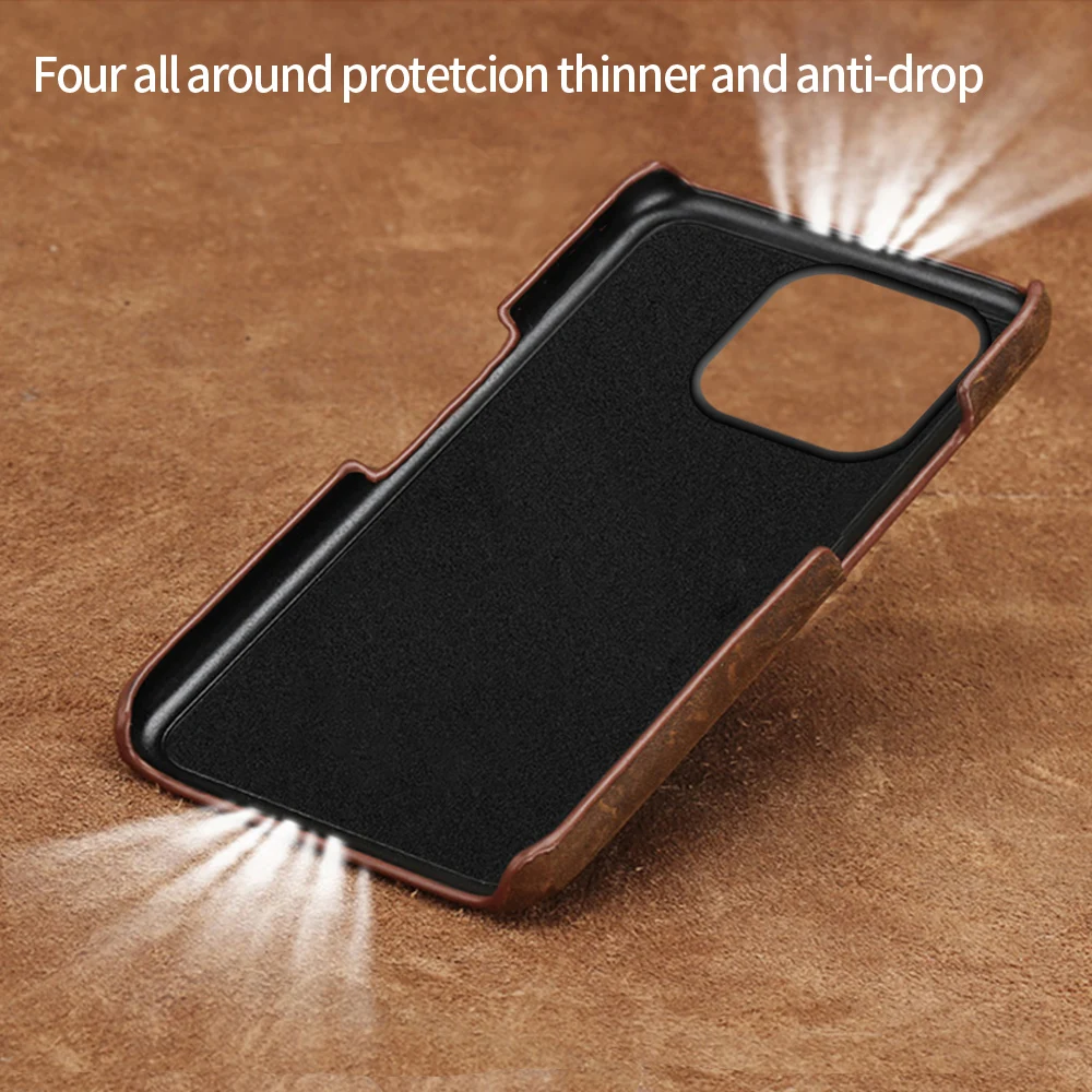 LANGSIDI Original Leather phone case for iphone 14 13 pro max 13 Pro Luxury Vintage leather cover for iphone 13 pro max XR X XS