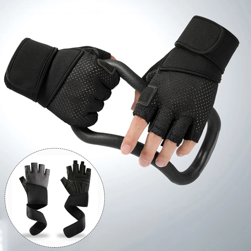 

Gym Gloves Fitness Weight Lifting Gloves Wrist Support Bracers Sports Mesh Breathable Glove Men Women Training Exercise Gloves