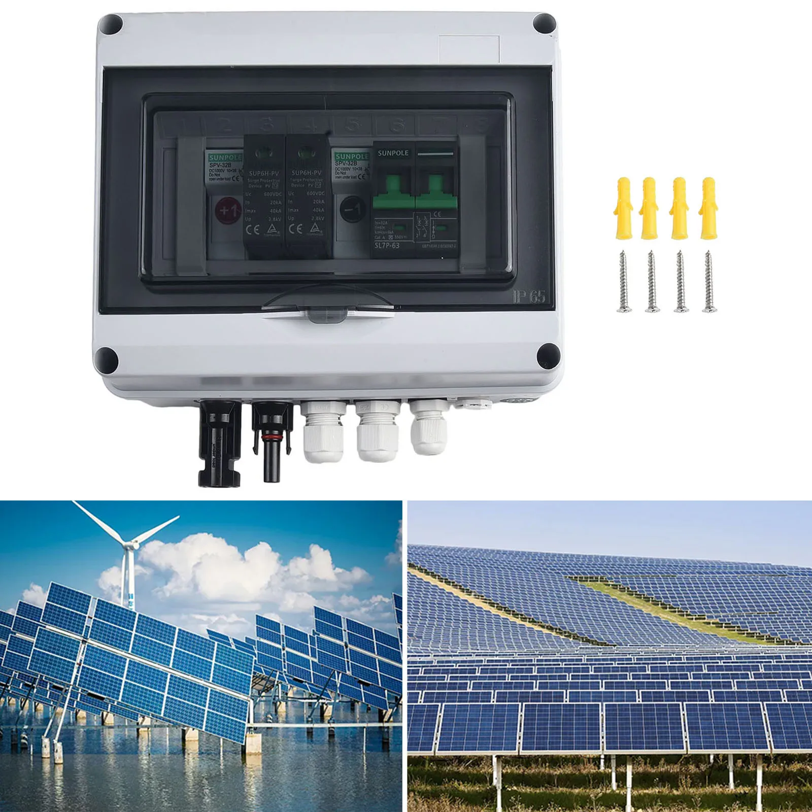 

Блок предохранителей PV с постоянным током, водостойкий, 200*150*95 мм, 550 в