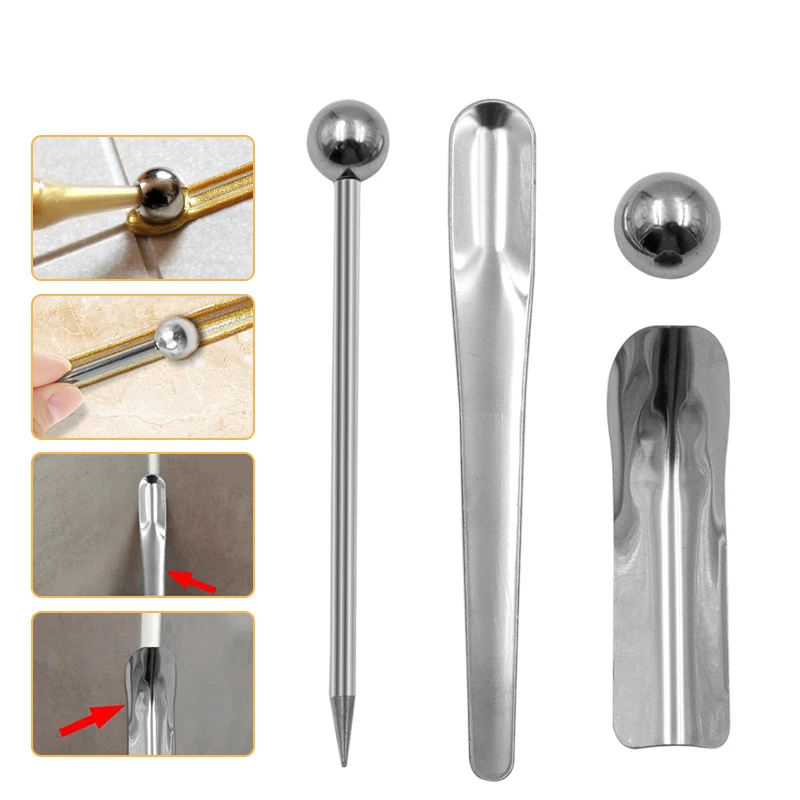 4 шт. напорный шарик для плитки с двойным отверстием стальной шаровой крючок нож