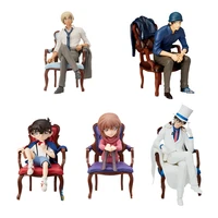 original detective conan sega haibara ai conan edogawa chair sitting figurine anime action figure ornament toys for aldult gifts