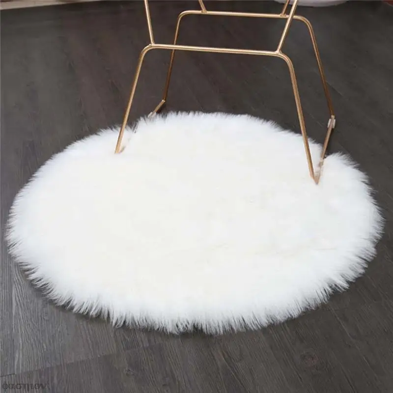 Мягкий коврик из искусственной овчины 30*30 см Чехол для стула спальни теплый