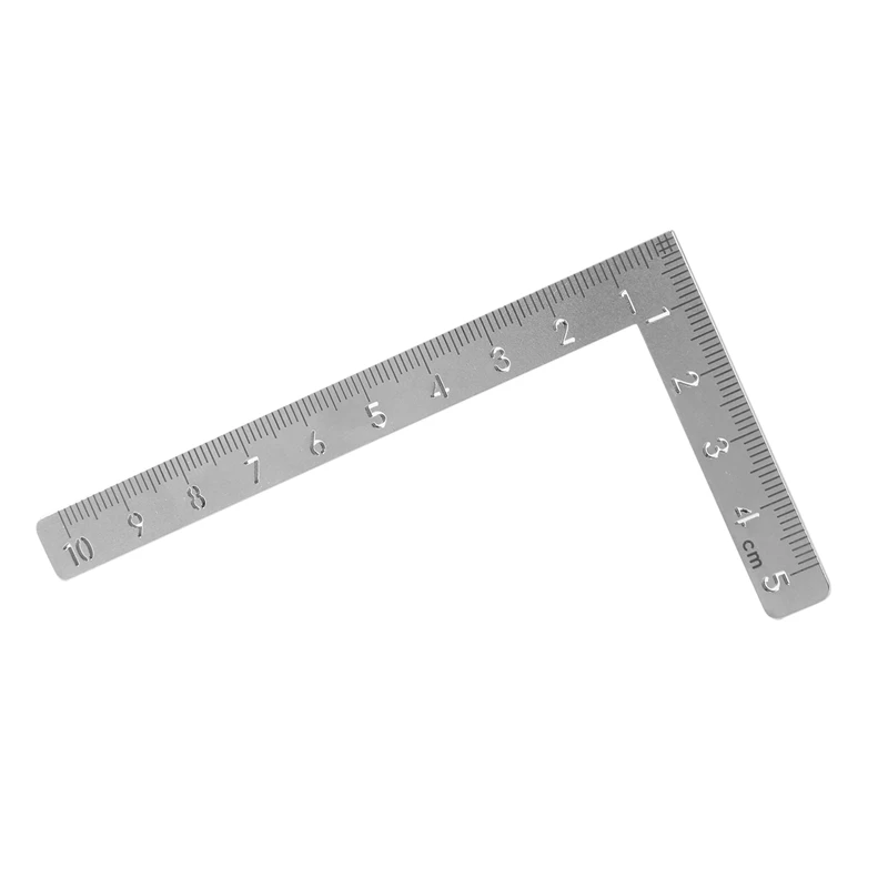 

Mini Square 10X5cm 90 Degree Stainless Steel Angle Ruler Small Turning Ruler Woodworking