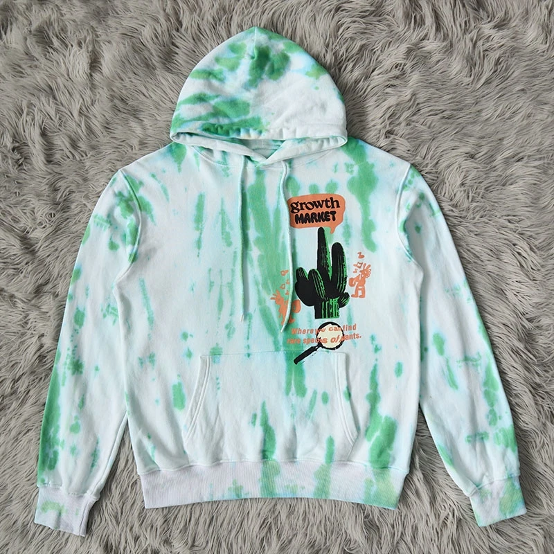 

High Quality Tie Dye Travis Scott Cactus Jack Fashion Hoodie Men 1:1 CPFM Women Fleece Kanye West Sweatshirt Pullover