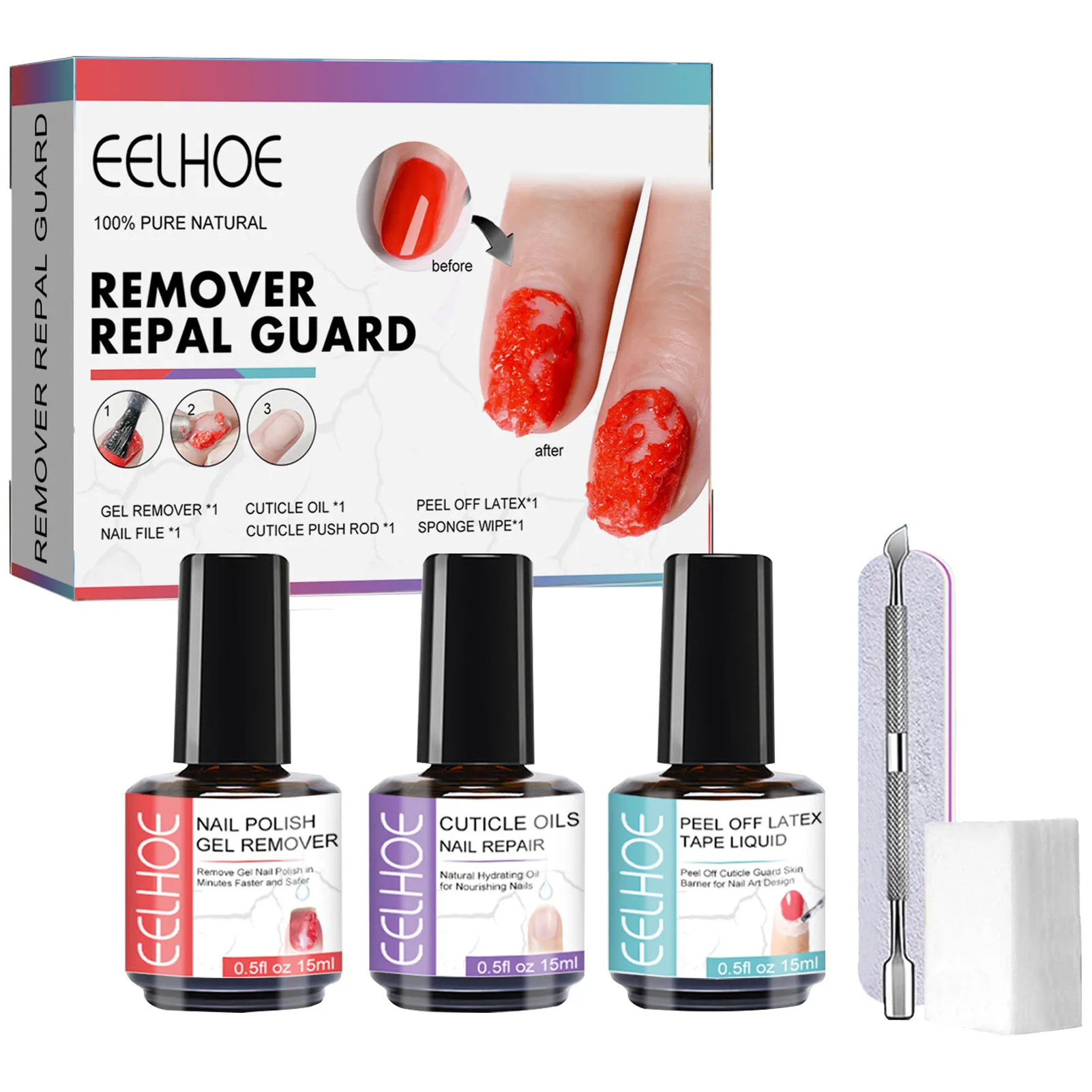 

Gel Nail Polish Remover Latex Tape Gel Nail Removers For Nail Lovers Women Friends Quick Easy Remove Soak-Off Gel Polish