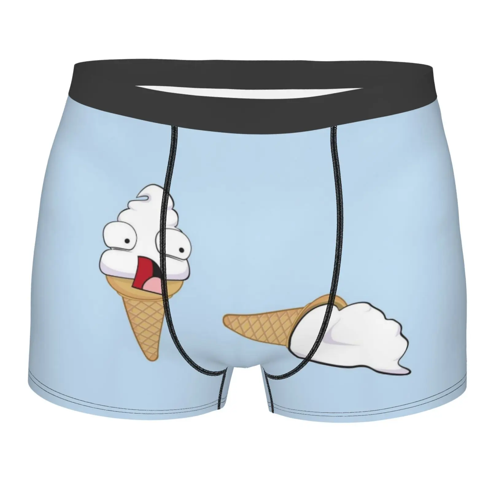 

Забавное Мужское нижнее белье с мороженым, сексуальные шорты, мужские трусы, мягкие бриджи с двусторонним принтом из полиэстера