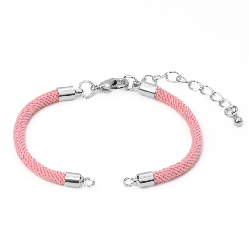 15cm Red Cord Couple Bracelet Silver Copper Lobster Buckle Adjustable Cord Bracelets Men's And Women's DIY Jewelry  Cotton Rope