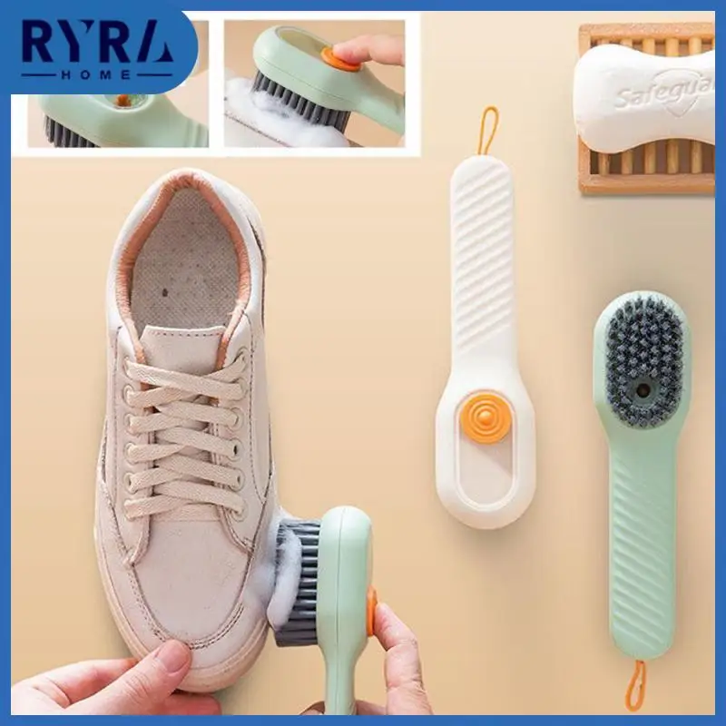 

New Multifunction Shoe Brush Soft Bristled Liquid Filled Up Wash Shoe Cleaning Tools Clothes Board Clean Kitchen Accessories