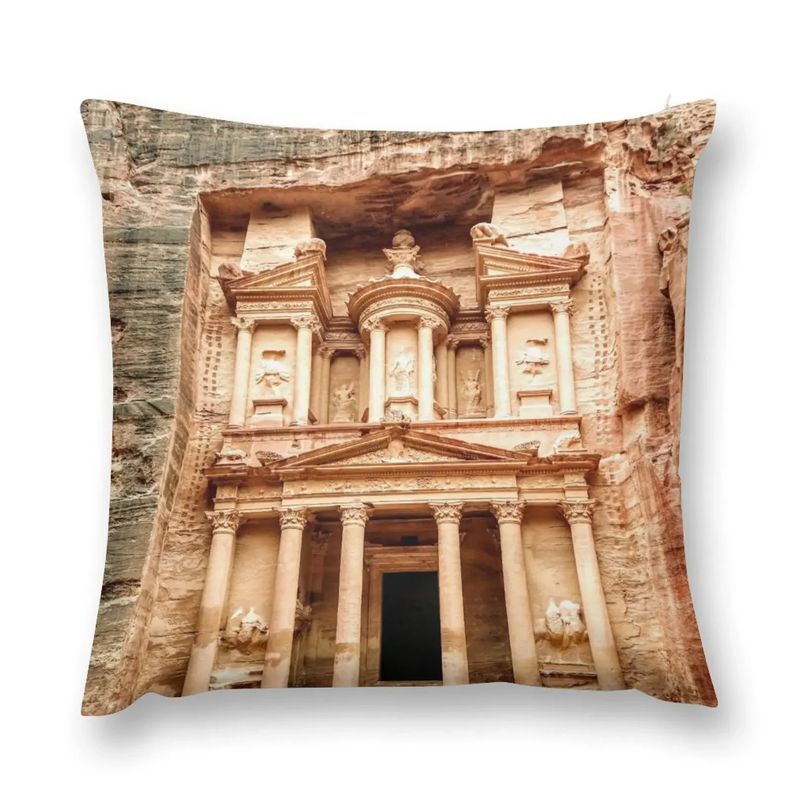Чехол для подушки Al Khazneh (The Treasury) at Petra рождественская подушка дома кровати