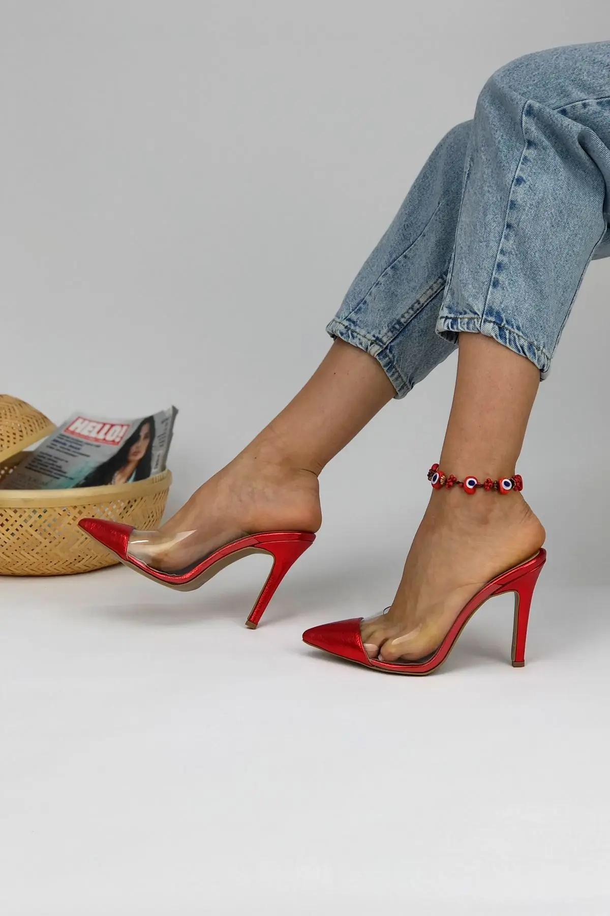 Women's Fashion Female Slippers With Bright Heels