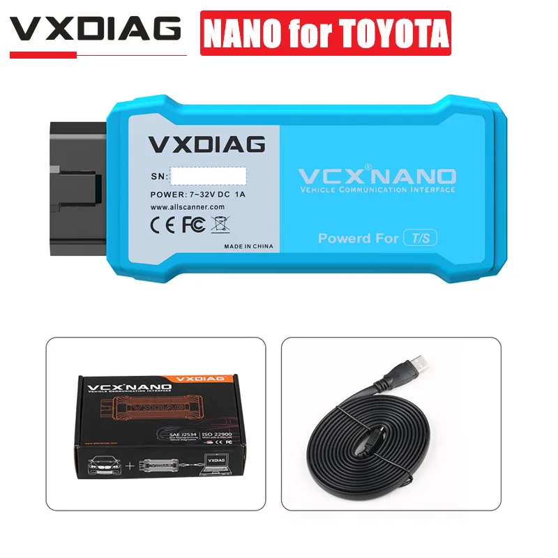 

VXDIAG VCX NANO for TOYOTA TIS Techstream V15.00.026 Compatible with SAE J2534 Scan Tool OBD2 Scanner Diagnostic Tools