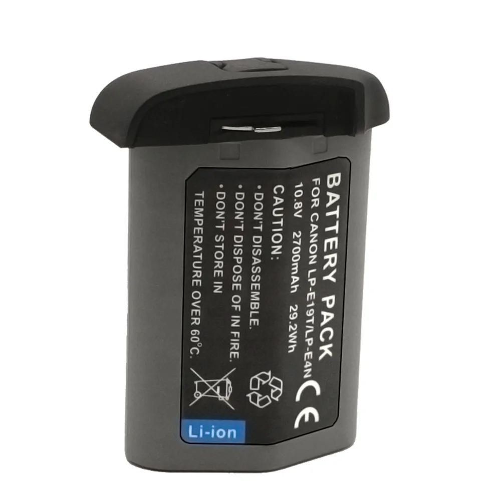 2 шт. совместимых аккумуляторов LP-E19T (LP-E19  LP-E4N) 2700 мАч 10.8 В для Canon EOS 1DX  1D X Mark II  1Ds Mark III  1D Mark III  1 (art.: 3920dad8a4fbc) - 3920dad8a4fbc