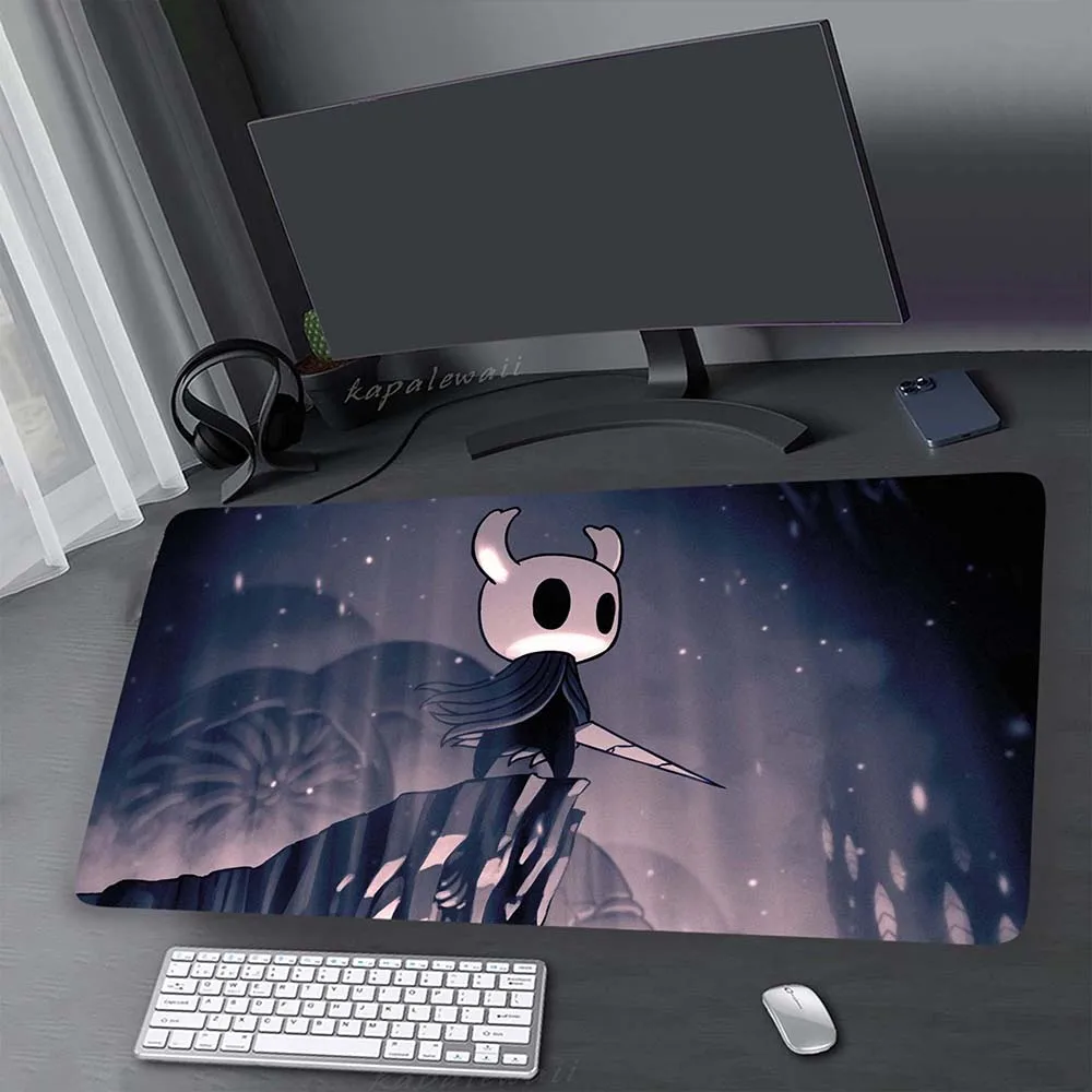 

Hollow Knight Non-slip Mousepad Gaming Speed Keyboard Pads Mouse Pad XXL Rubber Carpet Locked Edge Mouse Mat 900x400mm Desk Mat