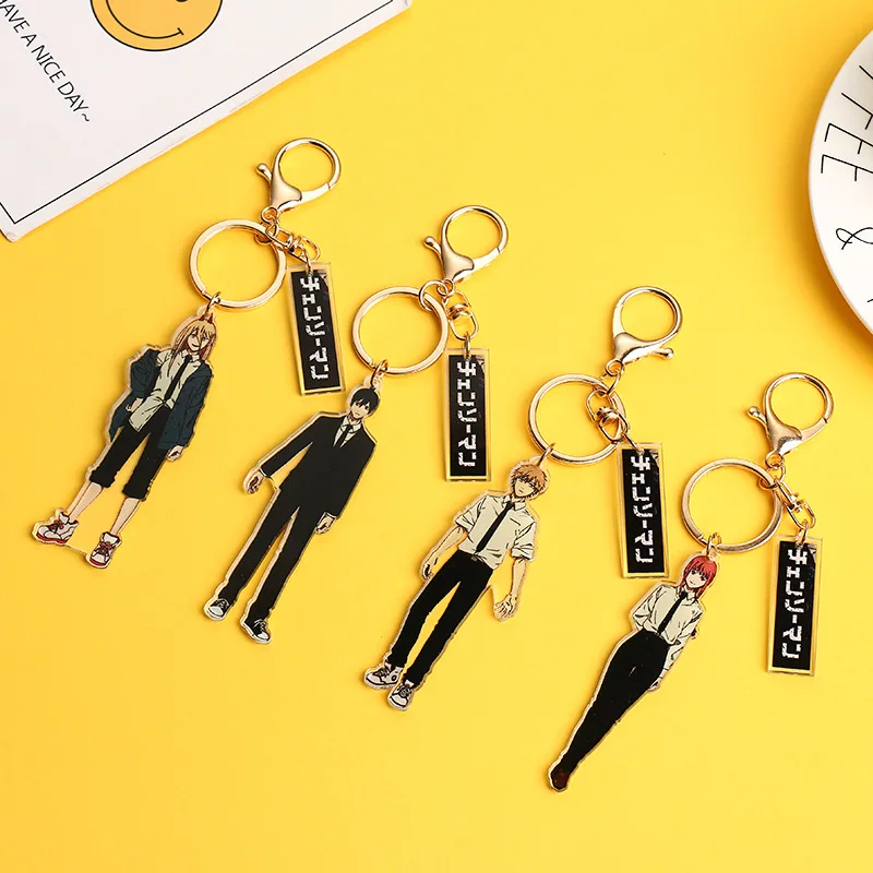 

Anime Chainsaw Man Keychain Denji Power Makima Hayakawa Aki Acrylic Car Keyring Cute Pochita Bag Pendant Key Holder Couple Gift