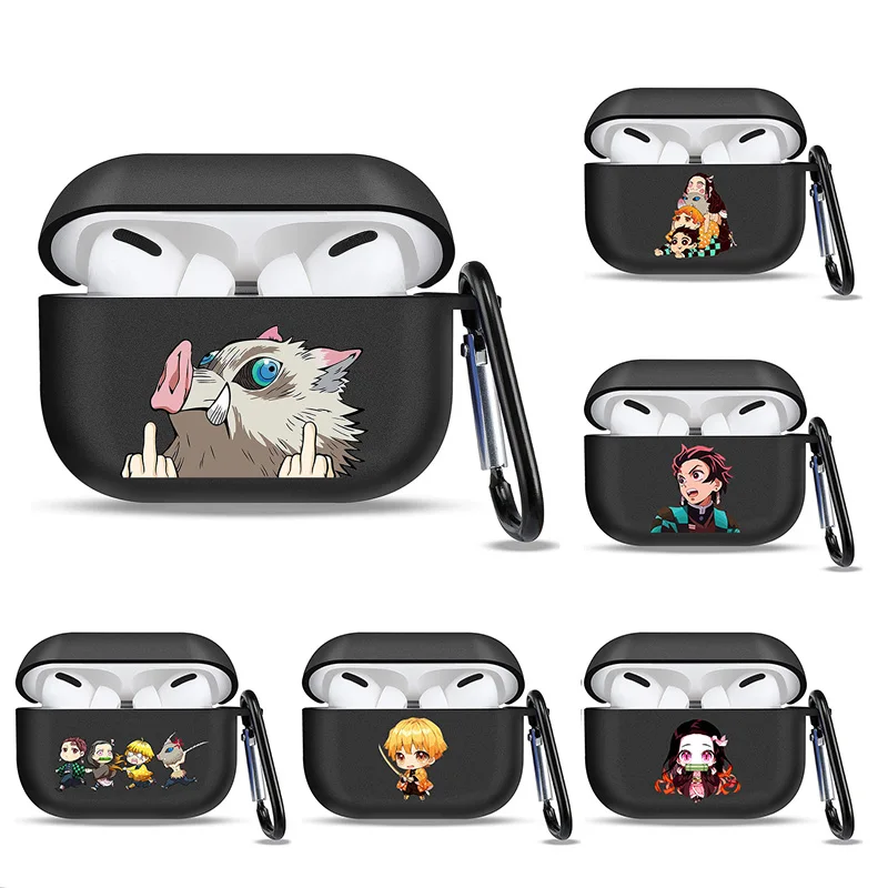 

Demon Slayer Earphone Case for Apple AirPods 3 1 Pro 2 Anime Straw Hat Pirates Bluetooth Earphones Protective Cover Toys Gifts