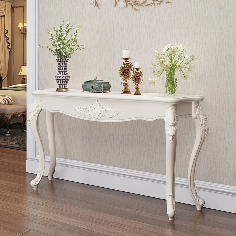 Современный консольный столик из массива дерева мебель для гостиной у стены вход