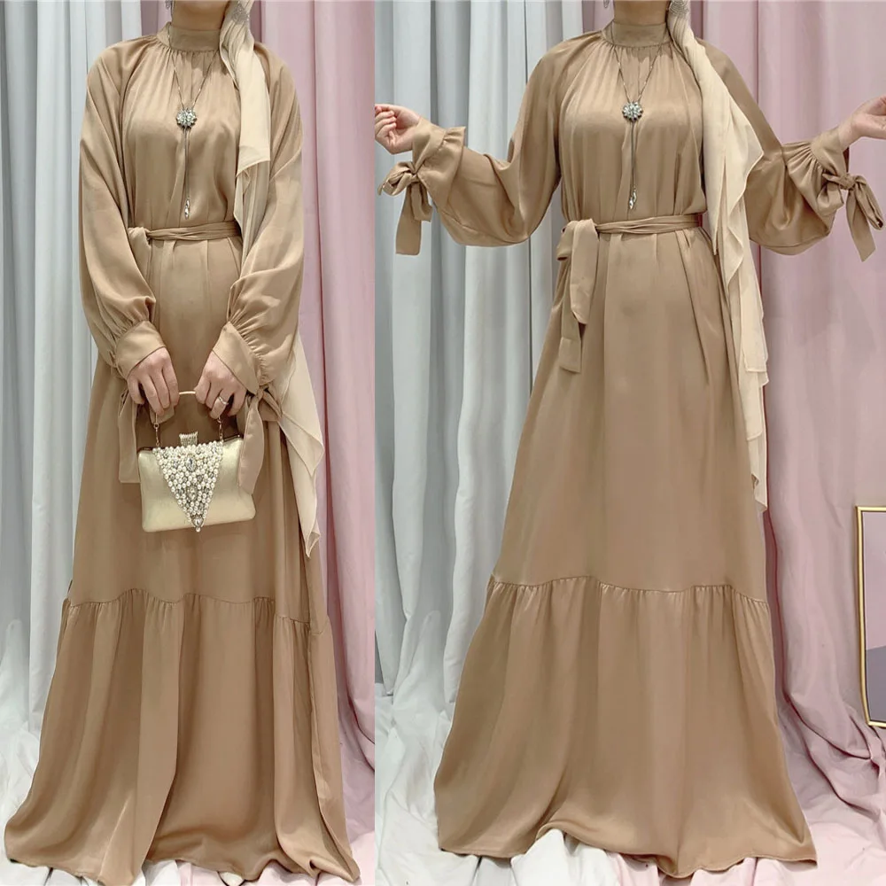 

Wmuslim Women Abaya Dress Ruffles Eid Ramadan Abayas Turkey Dubai Kaftan Arabic Robe Islamic Clothing Jalabiya Gown Caftan New