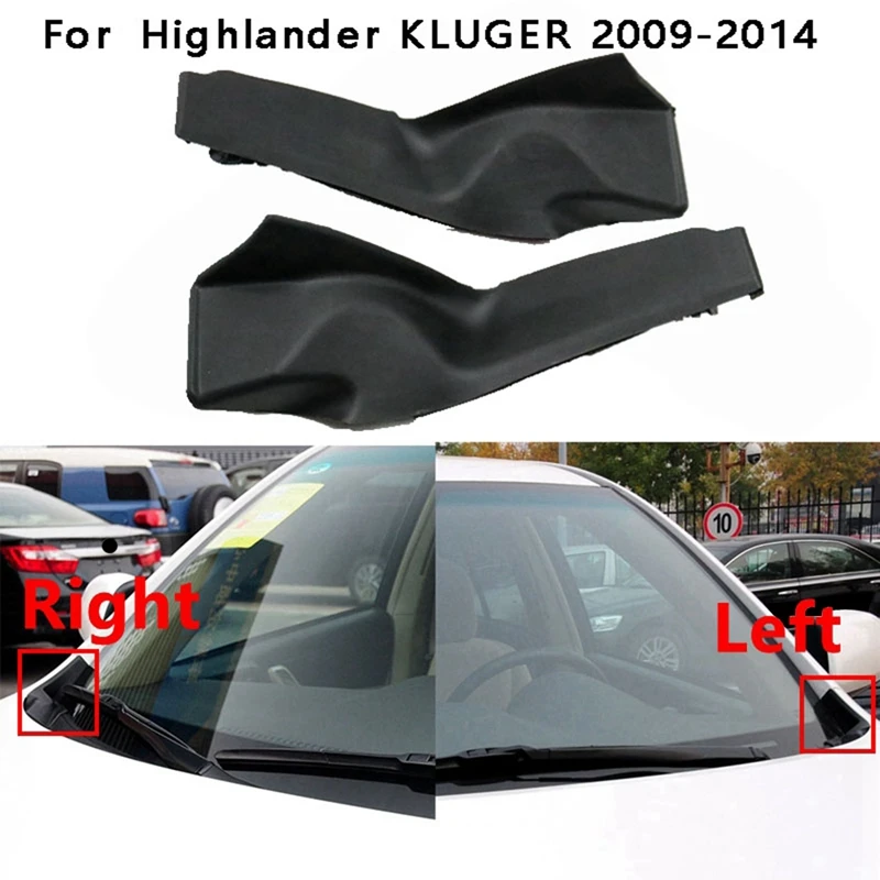 

1Pair Front Windshield Grille Drain Panel Moulding Cover Fender Cap For Toyota Highlander KLUGER 2009-2014 53866-0E030