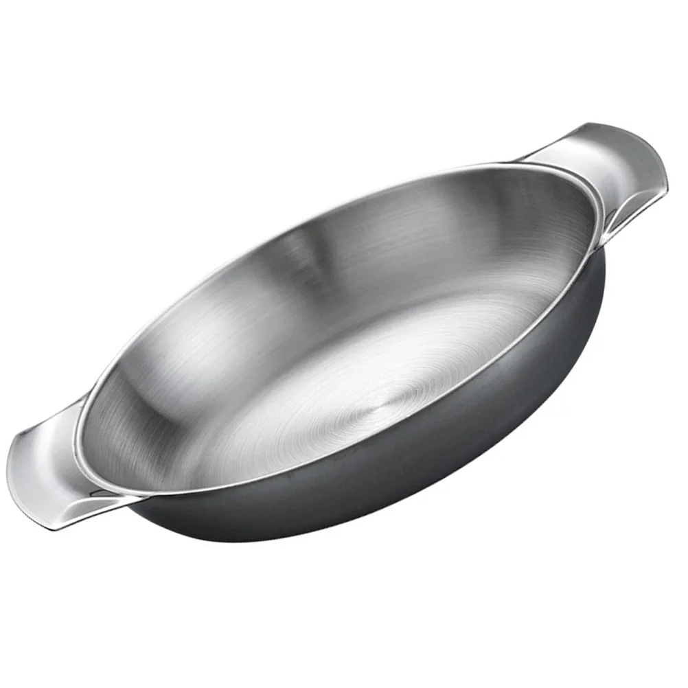 

Stainless Steel Seafood Pot Household Hot Kitchen Cooking Home Pan Double Handle Pans Pots Paella