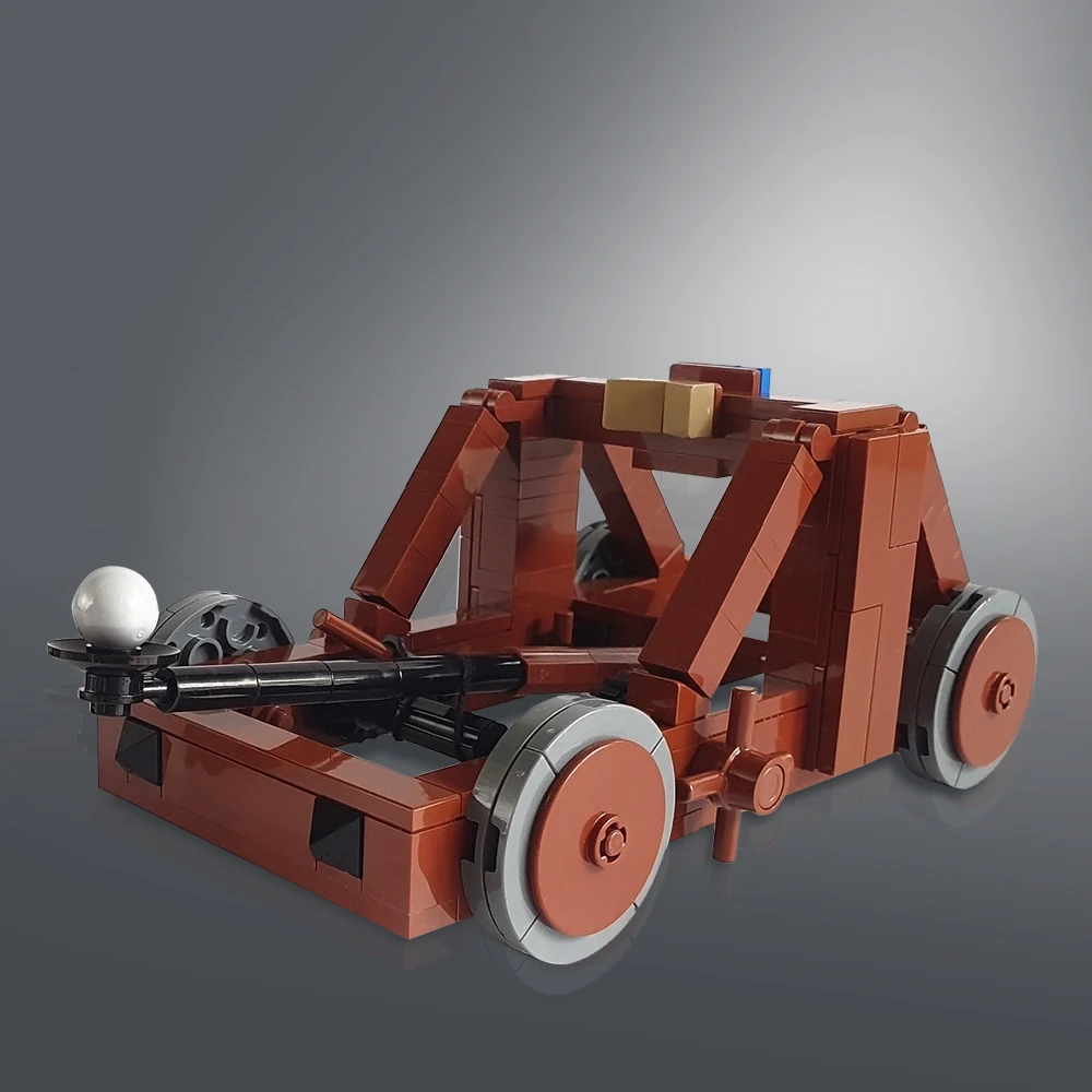 

MOC катапульта пусковая установка мобильный щит строительные блоки средневековый военный замок осадная машина кирпичи военное оружие игрушка подарок