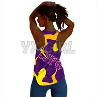 yx girl omega psi phi fraternity racerback tank hand sign3d printed sexy backless tops summer women casual tees cosplay clothes