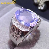 sace gems resizable lavender kunzite luxury ring for man 925 sterling silver wedding engagement fine jewelry gift wholesale