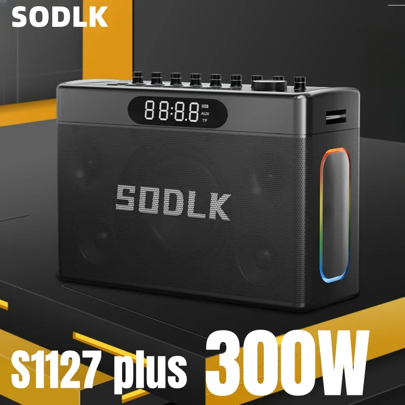Беспроводной Bluetooth-динамик SODLK S1127 Plus 300W с дистанционным управлением дисплеем