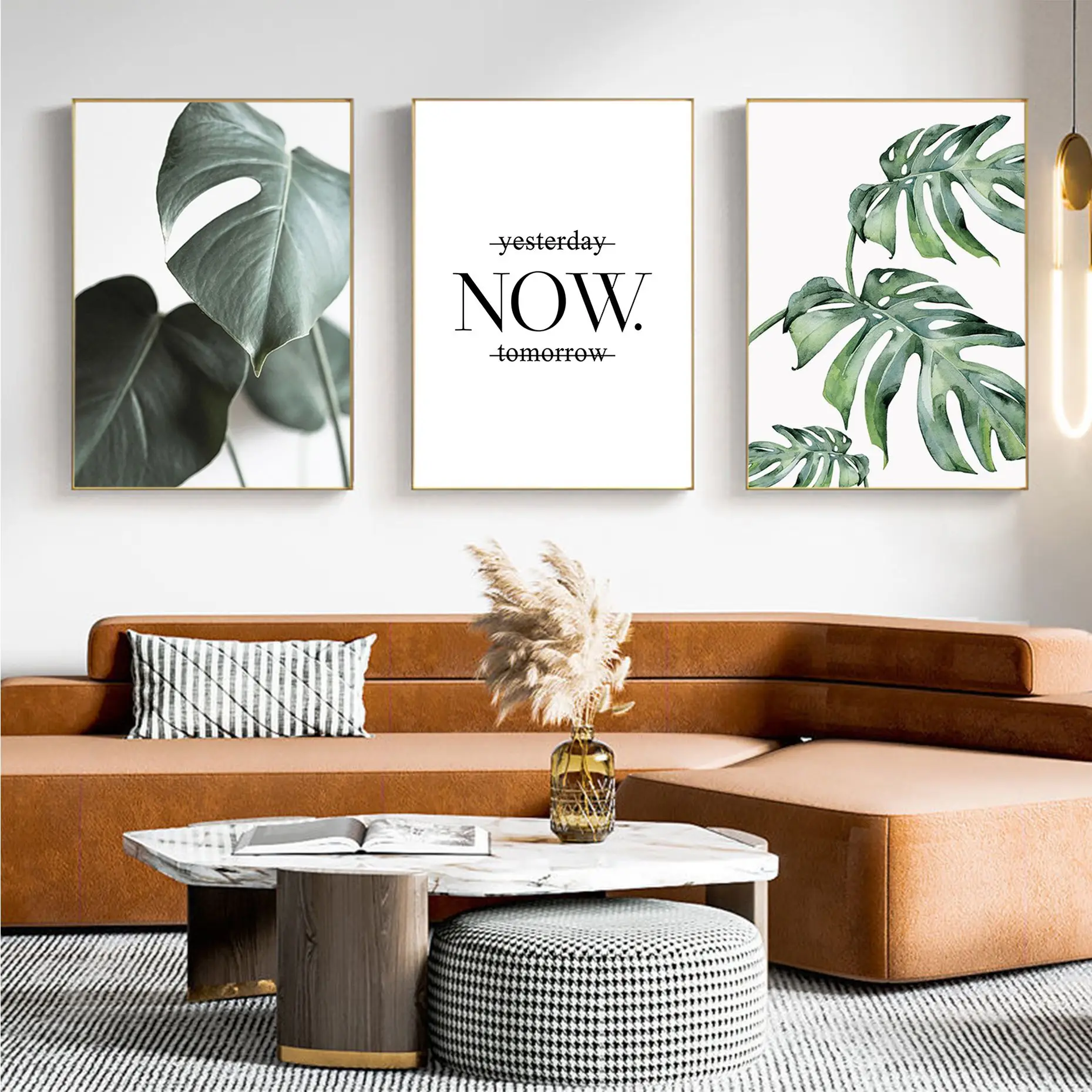 

Tropical Plants Green Leaf Classic Vintage Posters HD Quality Wall Art Retro Posters for Home Room Wall Decor