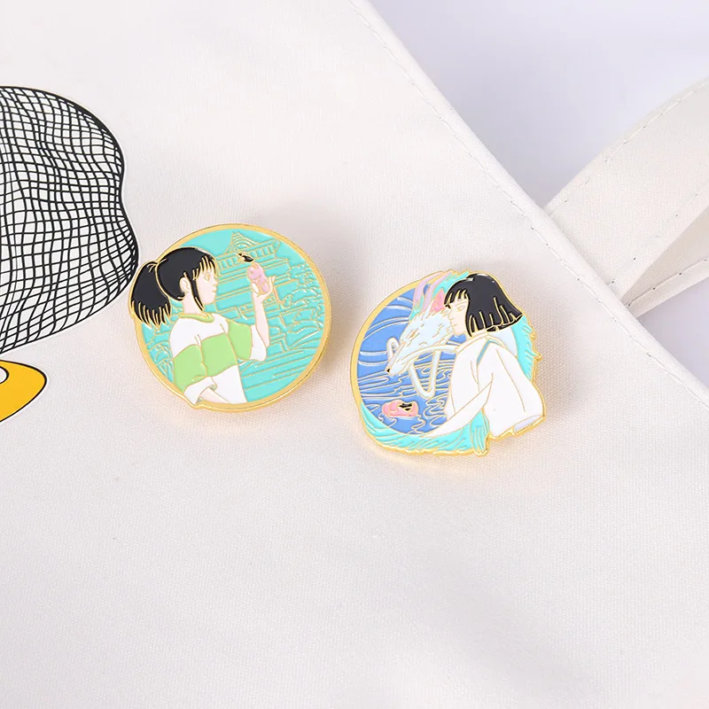

Chihiro New Year Gift Animation Enamel Pin Christmas Lapel Pins Badges Women's Brooch Friends Jewelry Fashion Accessories