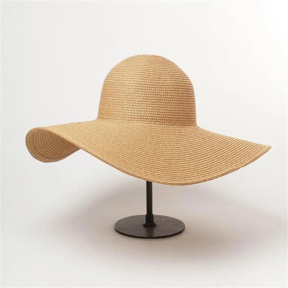 

Practical Sunshade Portable Women Sun Hat Straw Hat Decorative Breathable