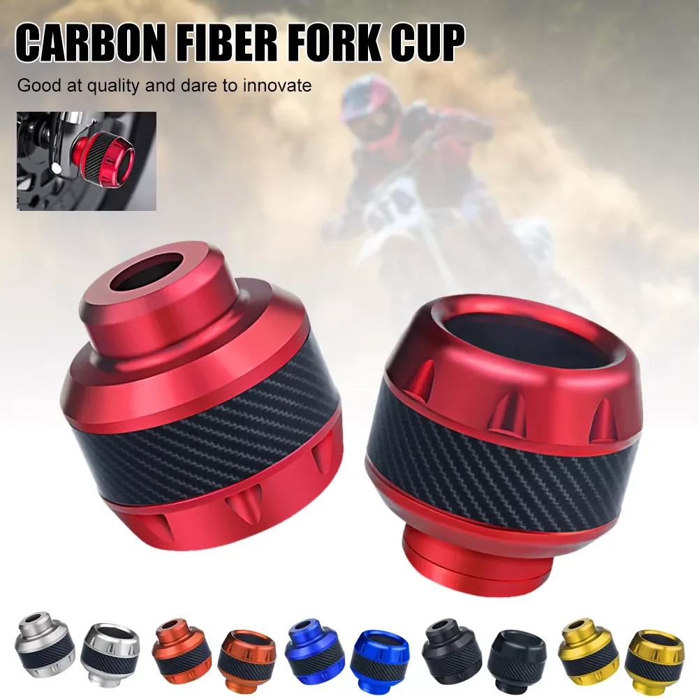 

Universal Motorcycle Falling Protector Frame Slider Aluminum Alloy Front Fork Cup Falling Crush Carbon Fiber