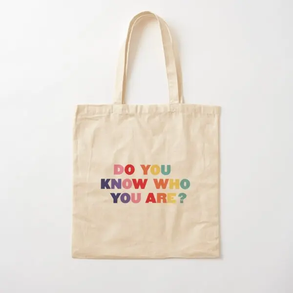 

Do You Know Who You Are Cotton Canvas Bag Shopper Travel Reusable Fashion Ladies Grocery Women Handbag Shoulder Bag Foldable