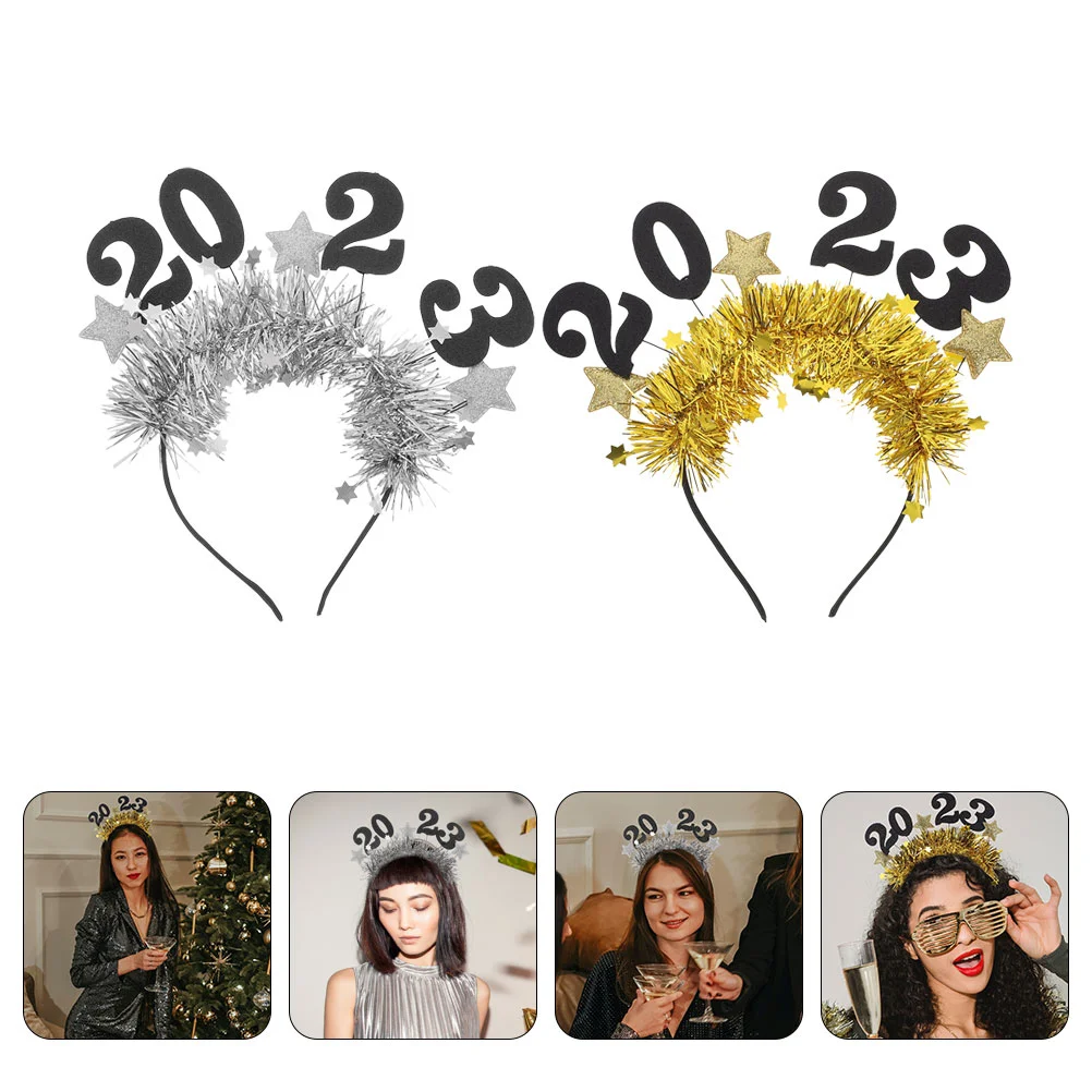 

New Year Party Headband Years Festival Spring Happy Hairbands Eve Hair Props Headbands Star Decorations Headdresses Headdress