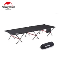 naturehike folding bed ultralight camping cot portable travel camping bed outdoor single person sleeping bed hiking single bed