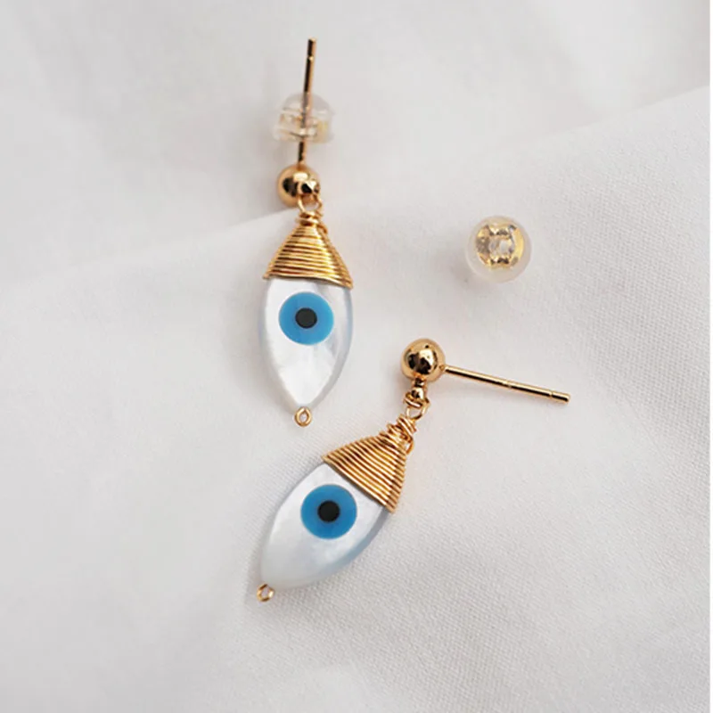 

Оригинальные очаровательные висячие серьги с изображением сглаза индейки для женщин 2022 модные трендовые серьги-подвески с изображением ск...