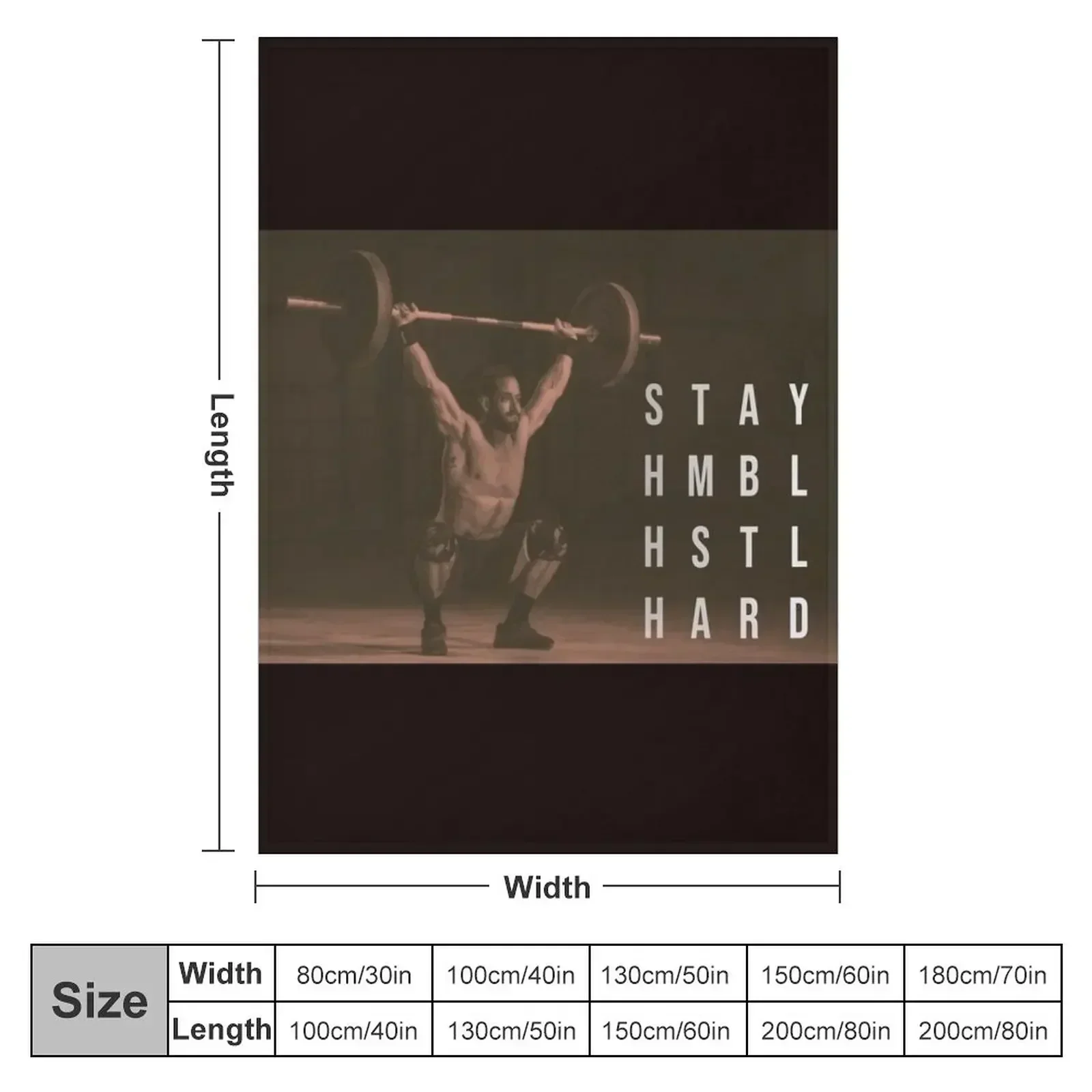 Богатая Froning - CrossFit Stay Humble. Hustle Hard. SHHH Одеяло в клетку Одеяла для детского