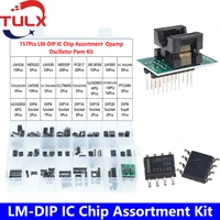 157pcs box dip ic chip assortment opamp oscillator pwm pc817 ne555 lm358 lm324 jrc4558 lm393 lm339 ne5532 atmega8 16pu tda2030