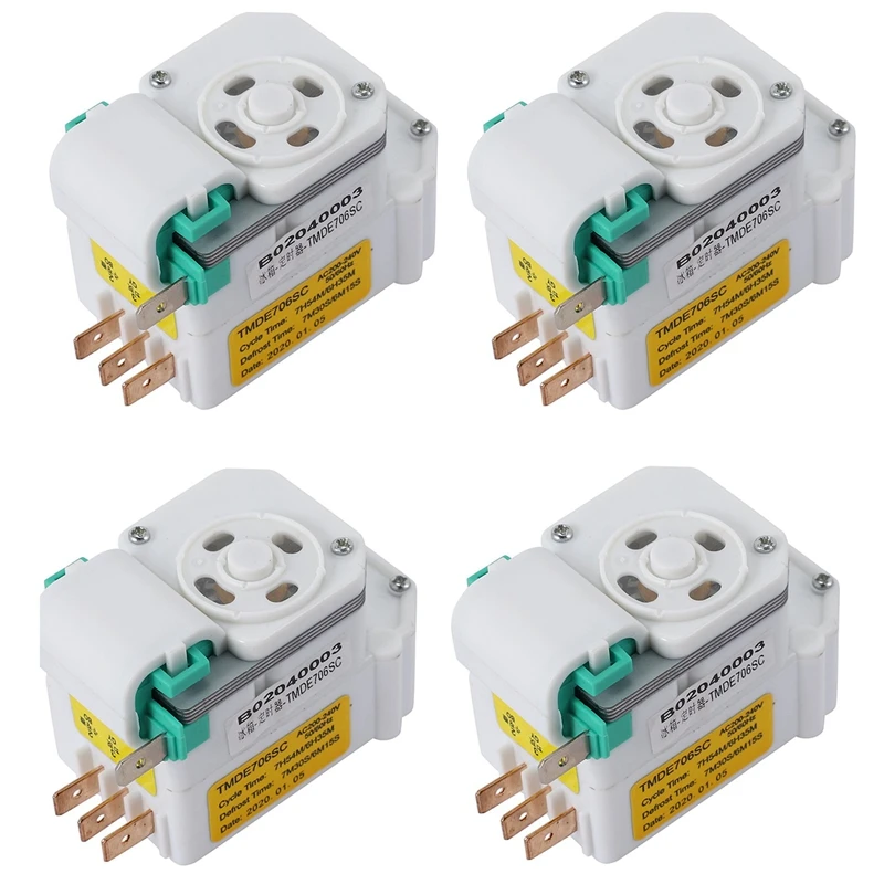 

4X Mechanical Defrosting Timer For Refrigerator Parts TMDE706SC Refrigerator Defrosting Timer